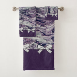 Lavanda con juego de toallas y arcos personalizado