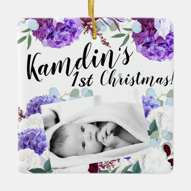 Lavanda con ornamento infantil personalizado Hibis (Anverso)