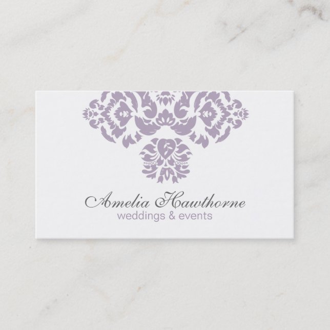 Lavanda de Amelia y tarjeta de visita elegante (Anverso)