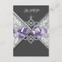 Lavanda de diamantes blancos Púrpura RSVP