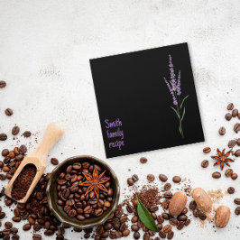 Lavanda de flores negro elegante Avery Mini Binder