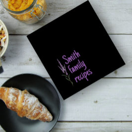 Lavanda de flores negro elegante Avery Mini Binder