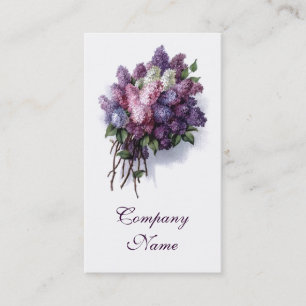 Lavanda de las tarjetas de visita del florista del