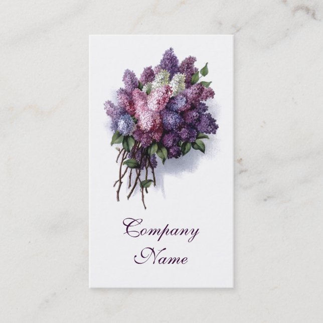 Lavanda de las tarjetas de visita del florista del (Anverso)