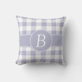 Lavanda de Monogramed y almohada blanca de la