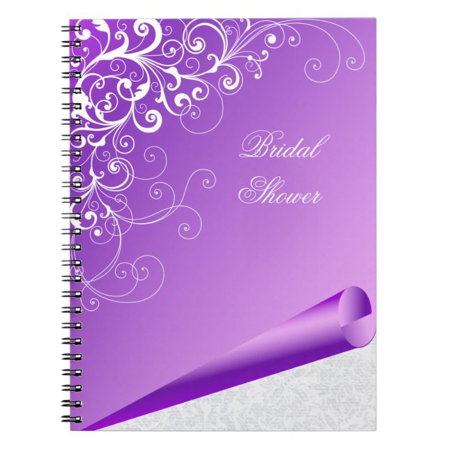 Lavanda elegante y cuaderno del personalizado del (Frente)