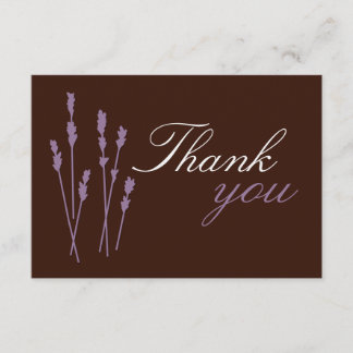 Lavanda en las tarjetas de agradecimiento de Brown