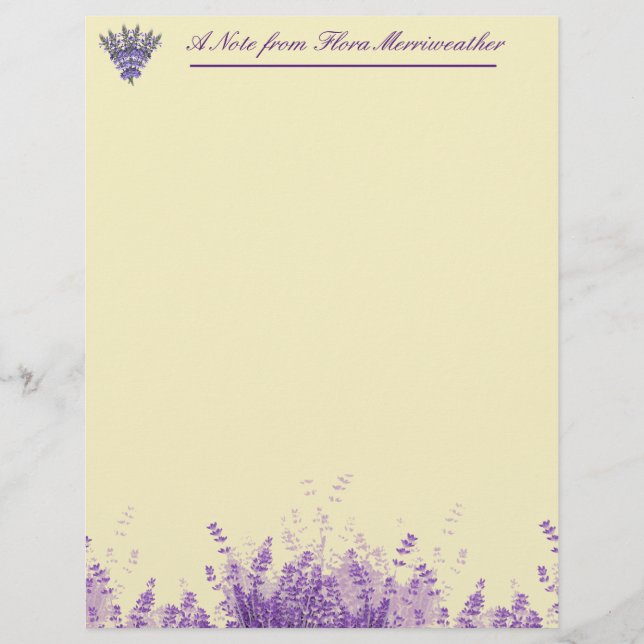 Lavanda en papel de pergamino (Anverso)