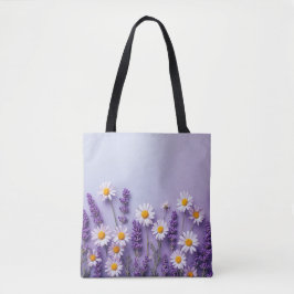 Lavanda encantadora y bolsa de margarita blanca
