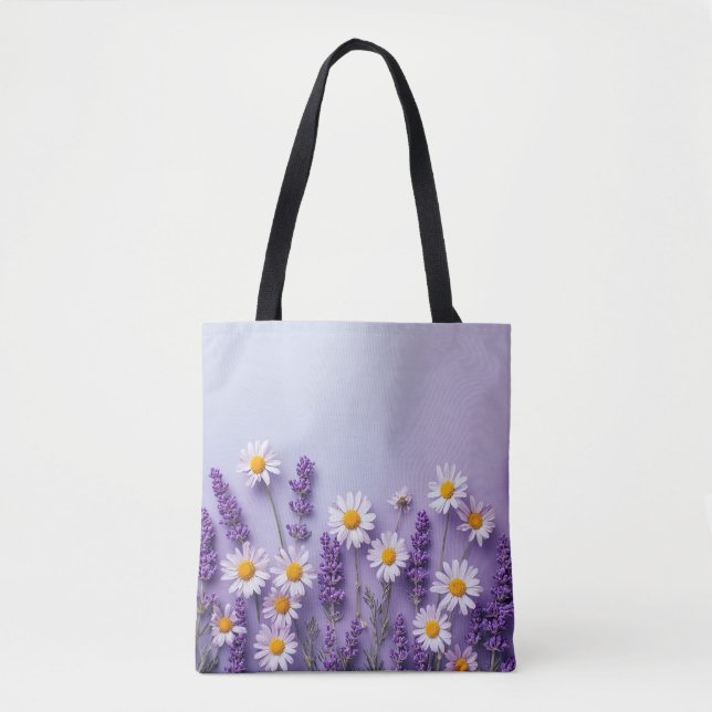 Lavanda encantadora y bolsa de margarita blanca (Anverso)