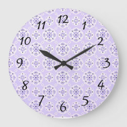 Lavanda estilo vintage Reloj de pared púrpura past