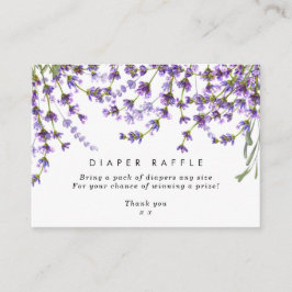 lavanda floral Diaper Raffle tarjeta de gabinete