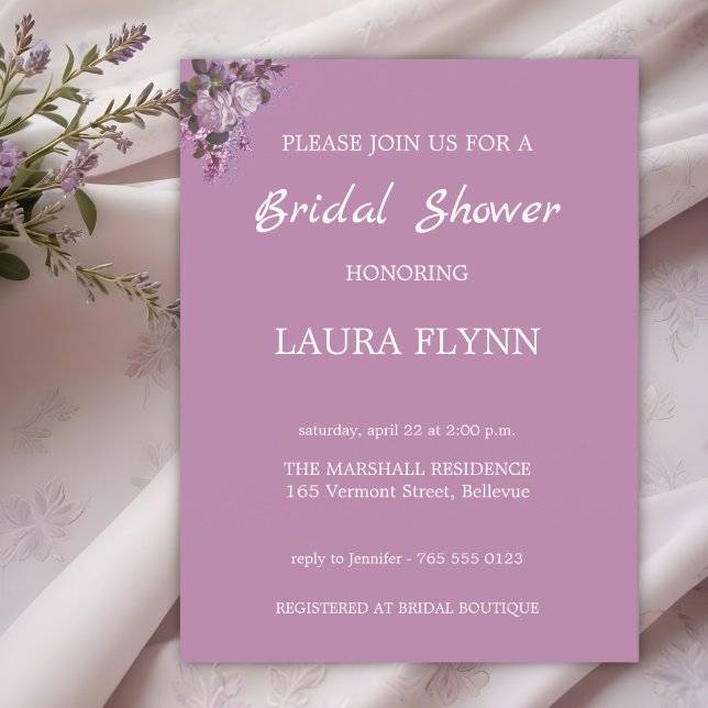 Lavanda floral, invitación a ducha de novia (Subido por el creador)
