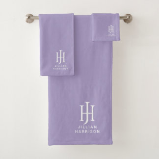 Lavanda monogramada elegante