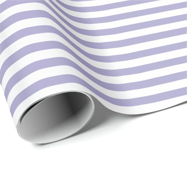 Lavanda| Papel de ajuste de franjas blancas (Esquina del rollo)