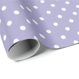 Lavanda | Papel de ajuste de puntos de polka blanc