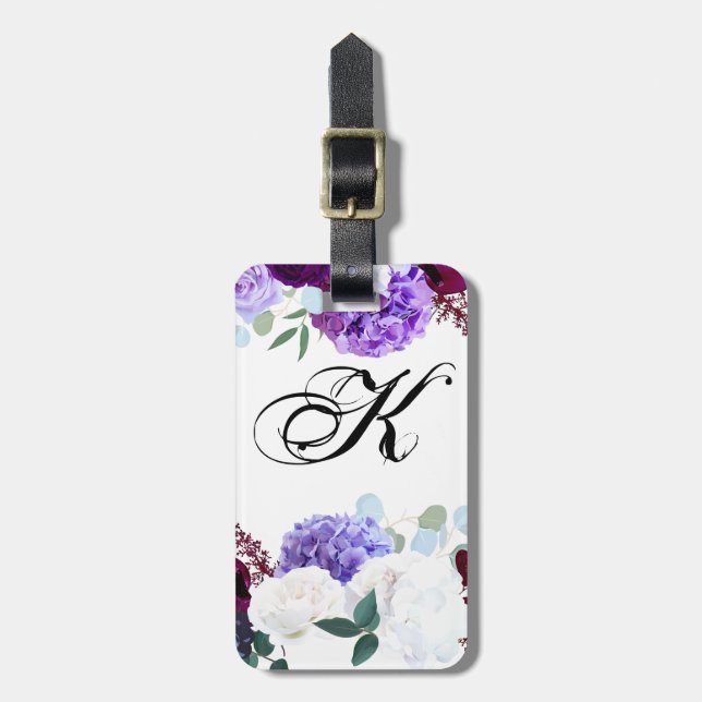 Lavanda personalizada de etiqueta de equipaje Hibi (Frente Vertical)