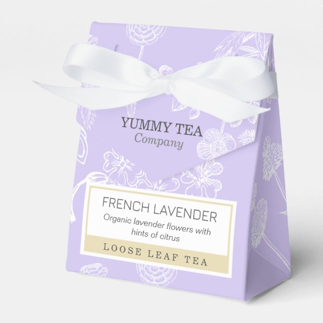 Lavanda púrpura - Caja de empaquetado de té de hoj (Front Side)