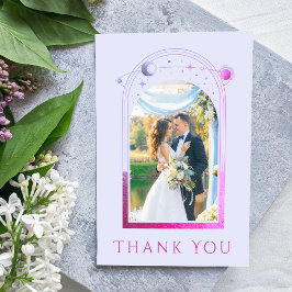 Lavanda Rosa Agradecimiento de Boda Celestial