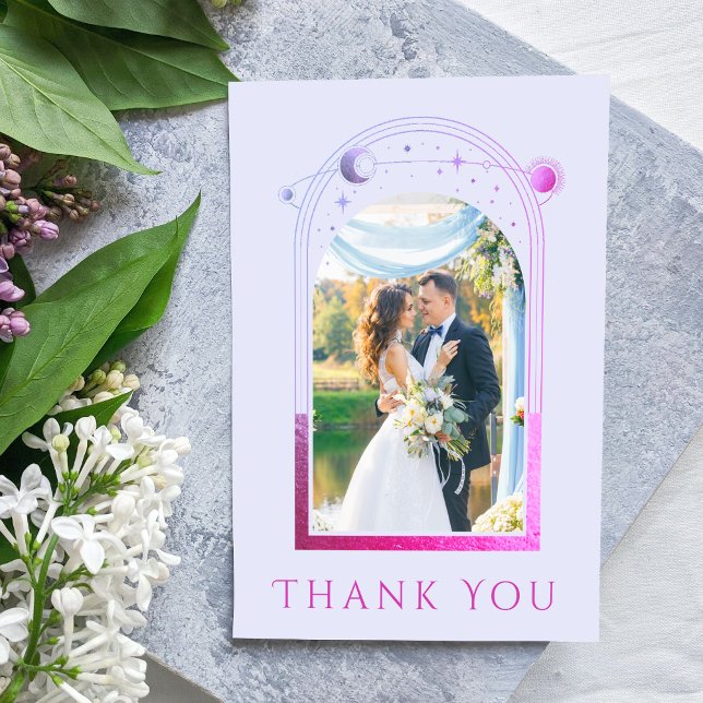 Lavanda Rosa Agradecimiento de Boda Celestial (Subido por el creador)
