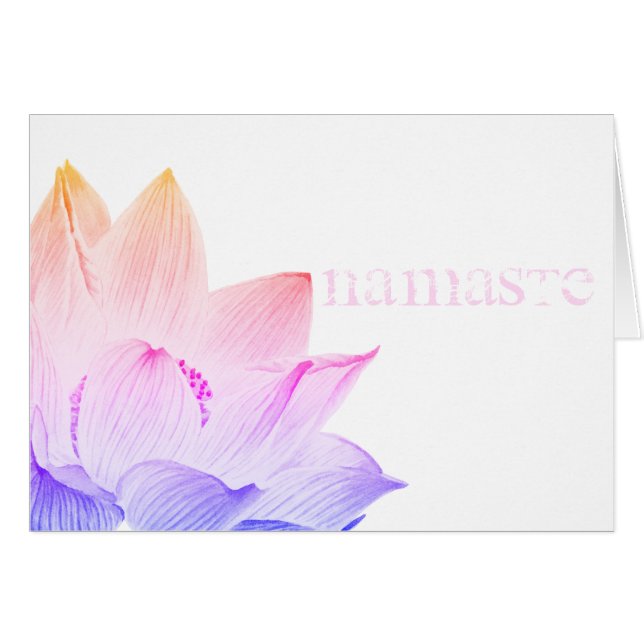 *~* Lavanda rosa Blue Lotus Namaste (Anverso (Horizontal))