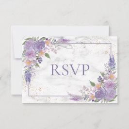Lavanda Rústica Lilac Boda Floral de Oro RSVP
