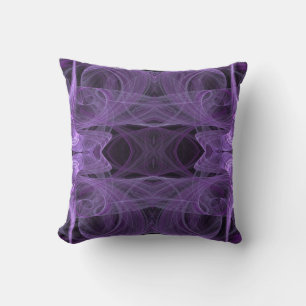 Lavanda y almohada fractal con resumen negro