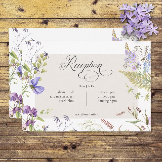 Lavanda y flores silvestres rusticas recepción bla (Subido por el creador)