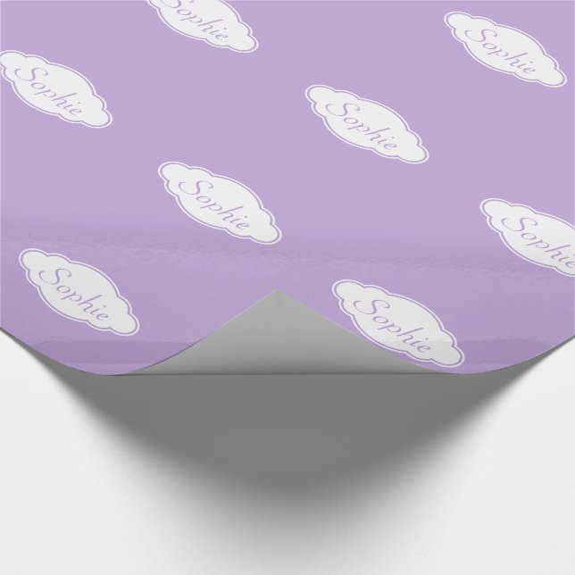 Lavanda y papel de regalo personalizado nube (Esquina)