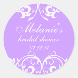 Lavanda y Pegatina de ducha matrimonial Damask bla