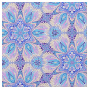 Lavanda y tela azul del caleidoscopio