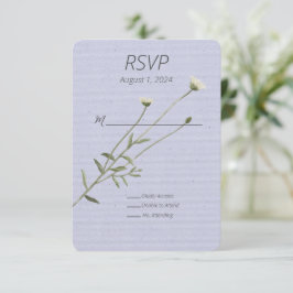 Lavanda y una única tarjeta de respuesta de margar