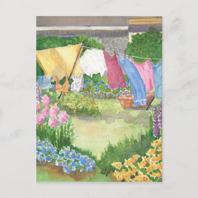Lavandería de Kathy en la postal principal de la i (Anverso)