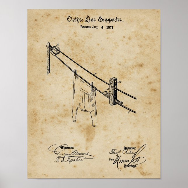 Lavandería decoración de ropa línea de arte plano (Frente)