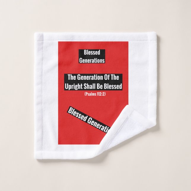 Lavar el paño con el verso de la Biblia  (Toallita)