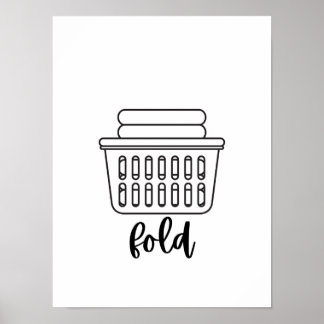 Lavar posters de repetición de pliegue seco