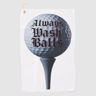 Lave siempre la toalla de golf de las bolas