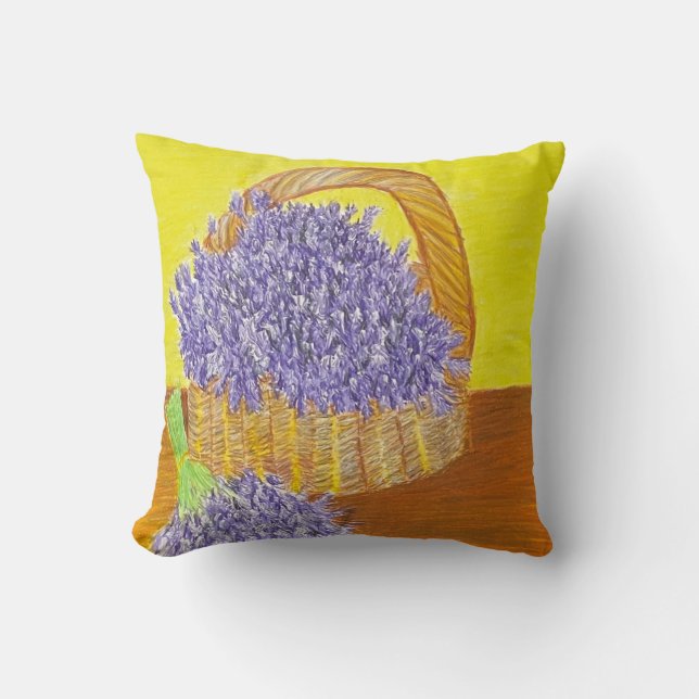 Lavendar en una almohada de canasta (Anverso)