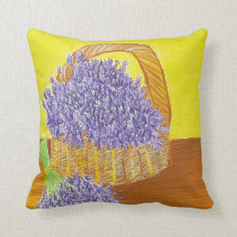 Lavendar en una almohada de canasta