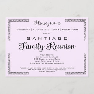 Lavendar o cualquier invitación a la reunión de la