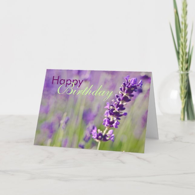 Lavendar • Tarjeta de cumpleaños (Anverso)