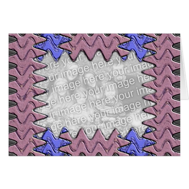 Lavendar y marco azul de la foto (Anverso (Horizontal))