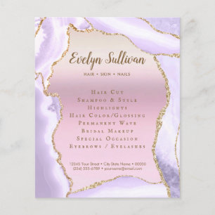 Lavender Agate Faux Pearlescent Foil Flyer