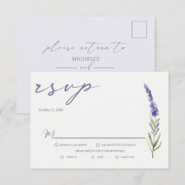 Lavender Bliss Elegant Watercolor Wedding RSVP