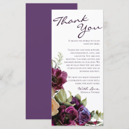 Lavender Boda Floral Gracias por colocar tarjeta