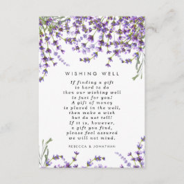 lavender boda verde floral desear bien tarjeta