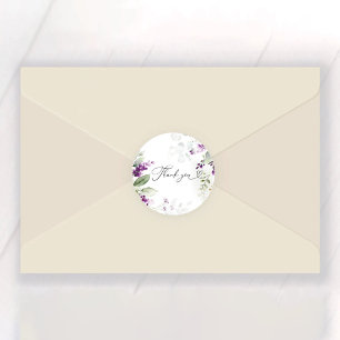 Lavender Bridal Shower Classic Round Pegatina