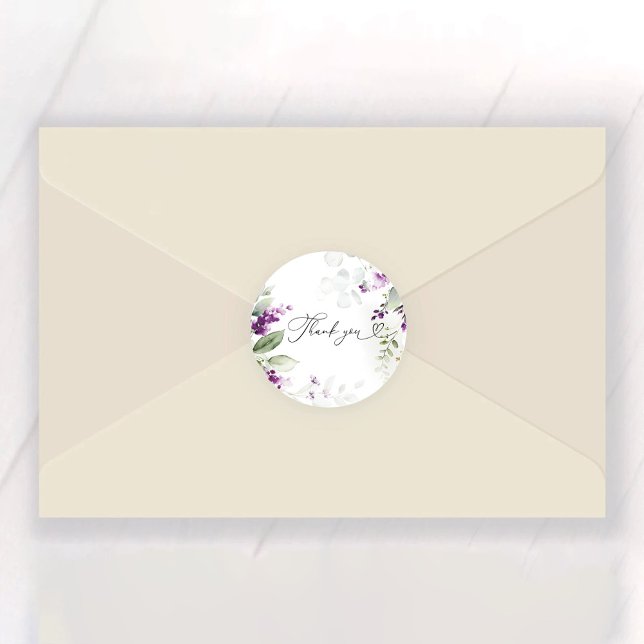 Lavender Bridal Shower Classic Round Pegatina (Subido por el creador)