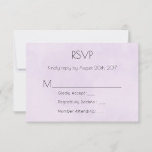 Lavender color de agua púrpura RSVP