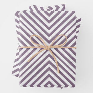 Lavender Diamond Chevron Hojas de Papel Envolvente